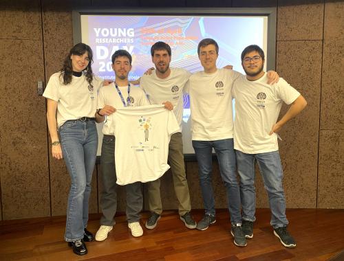 Comité Organizador Young Researchers Day - Carla Riera Llobet, Marc Navarro, Ferran Pujol, Javier Cuenca y Leo Salgado