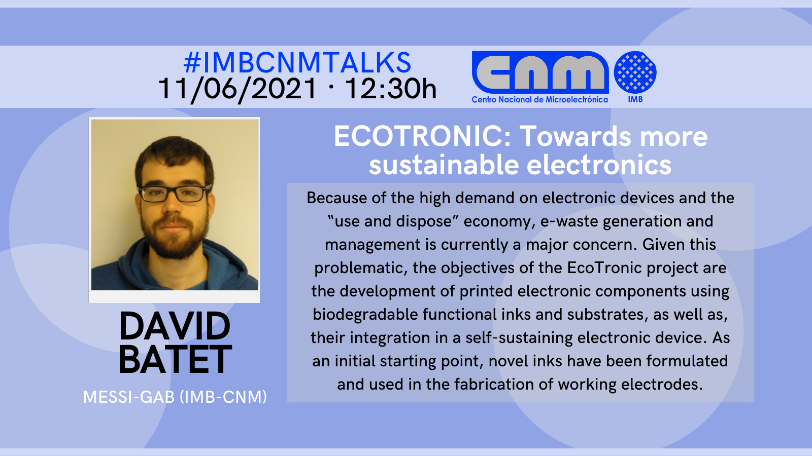 IMB-CNM Talks David Batet