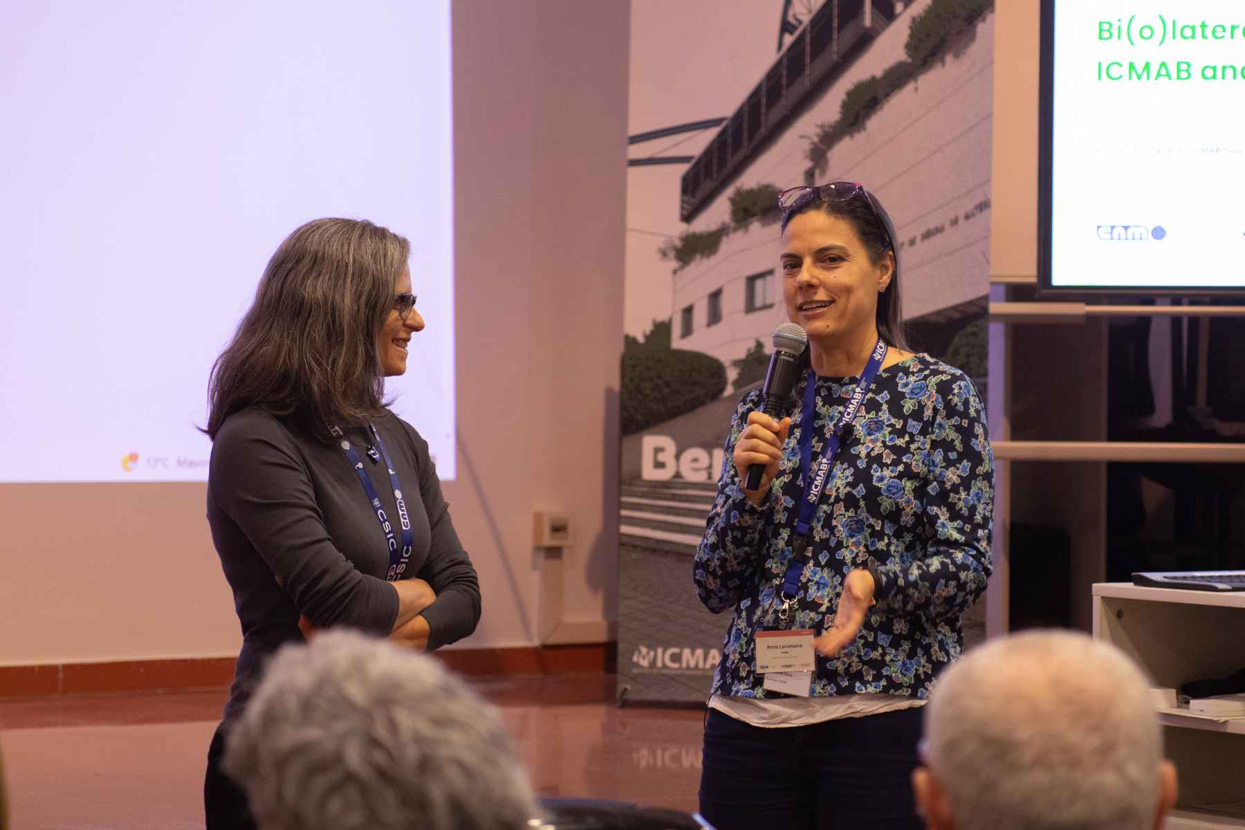 Mar Álvarez y Anna Laromaine en el Biolateral 2025