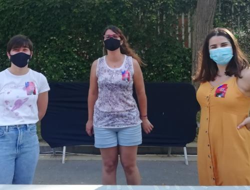 Josune Jiménez, Mireia Burdó and Laura Lefaix at the Festa de la Ciència