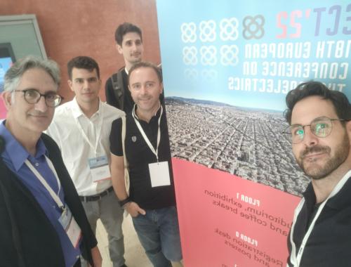 Luis Fonseca, Álex Rodríguez, Lorenzo Pimpolari, Marc Salleras and Íñigo Martín at the European Conference on Termoelectricity