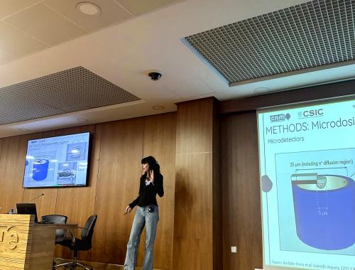 Carla Riera-Llobet at the Workshop on Proton-Therapy in Valencia