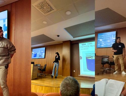 Iván López Paz, Carla Riera-Llobet and Marcio Alfonso Jiménez at the Workshop on Proton-Therapy in Valencia