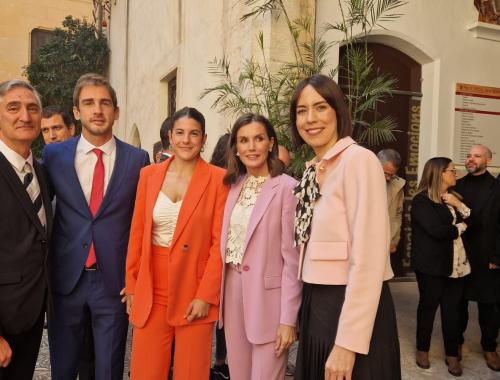 Gonzalo Murillo, Luis Fonseca, la reina Letizia y la ministra Diana Morant