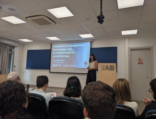 Carla Riera Llobet presenting at the IMB-CNM Young Researchers Day 2025