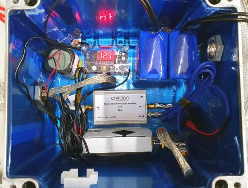 Dispositivo de electrónica de lectura para el sistema de medida. IMB-CNM