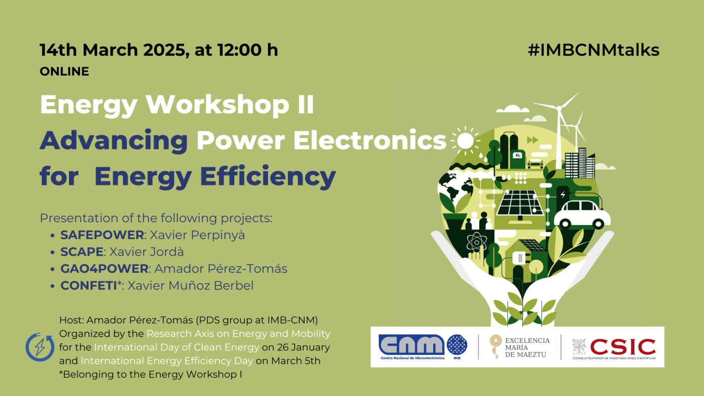 Energy Workshop II: Advancing Power Electronics for Efficiency on March 14th