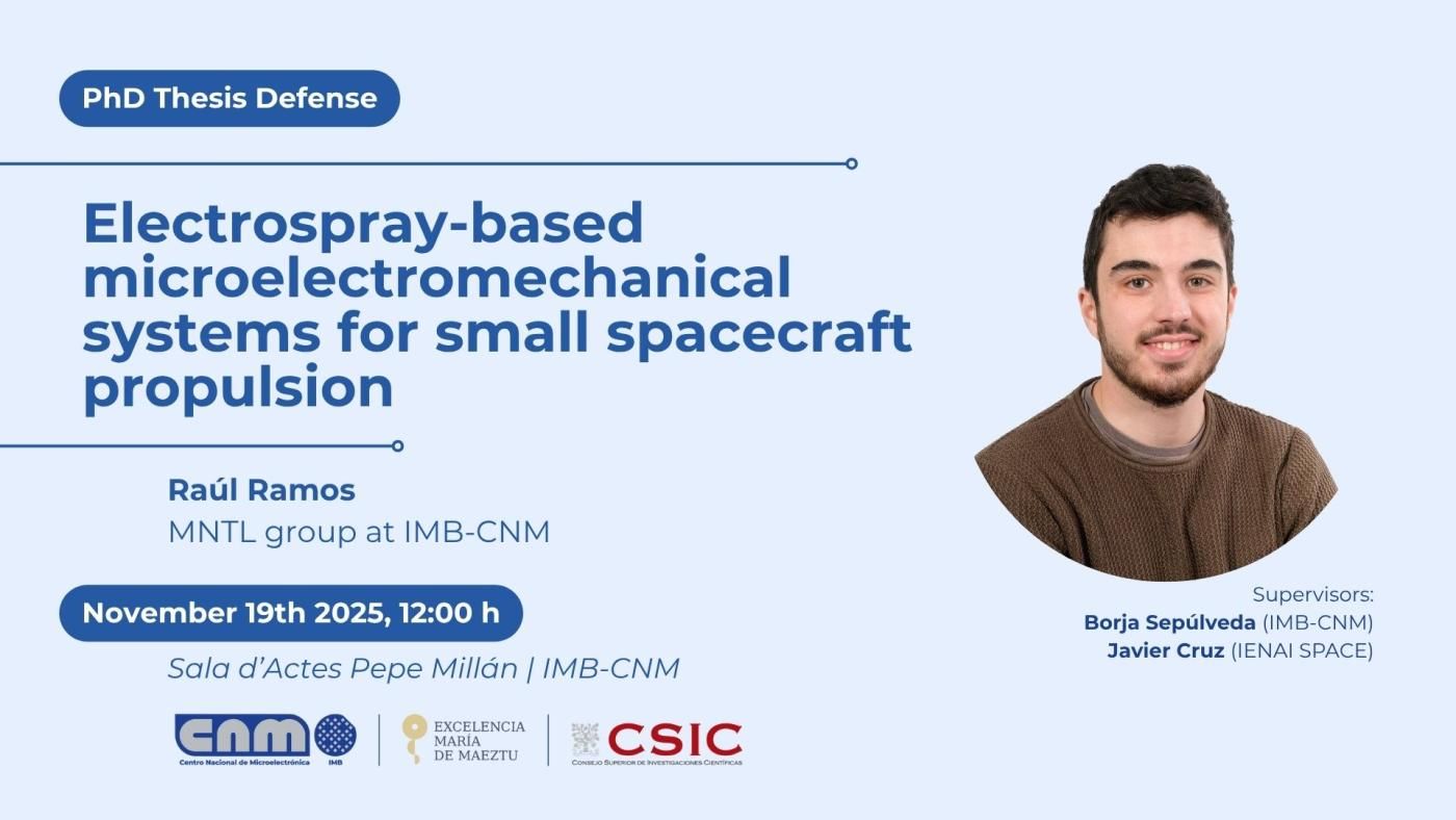 Raúl Ramos thesis Electrospray-based microelectromechanical systems on November 19th