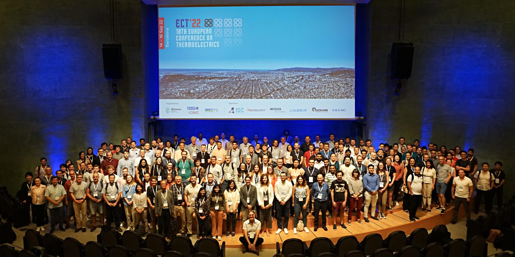 Group picture of the European Conference on Termoelectricity in Barcelona