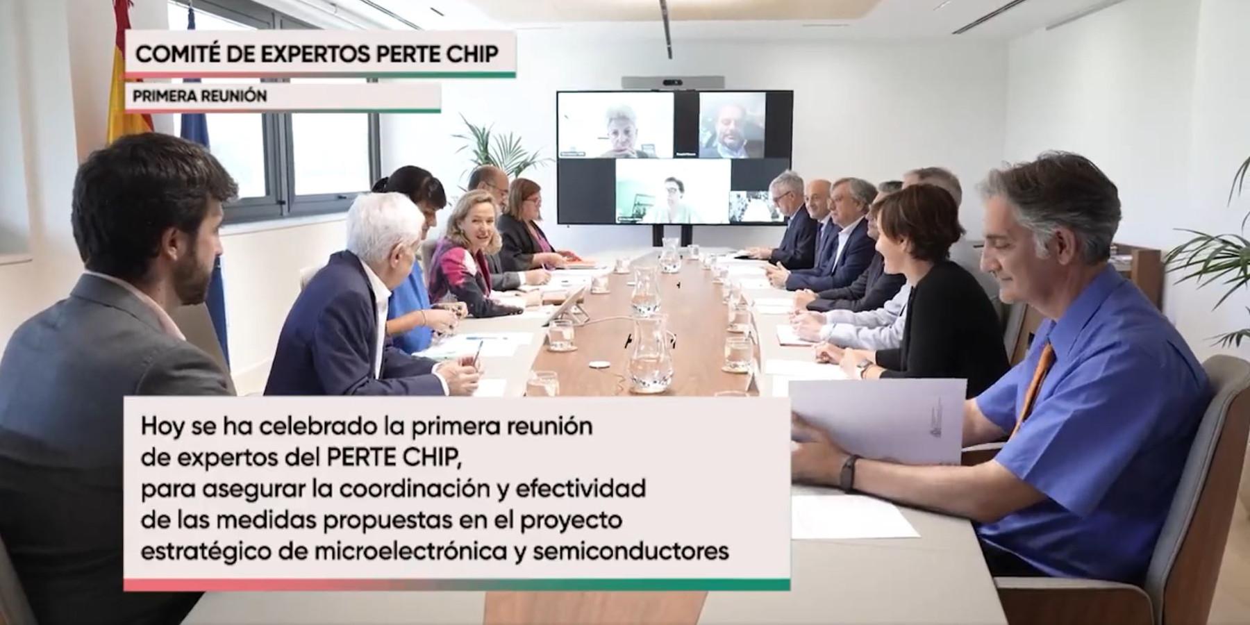 Reunión del Comité de sabios del PERTE Chip con Nadia Calviño, Luis Fonseca y otros expertos