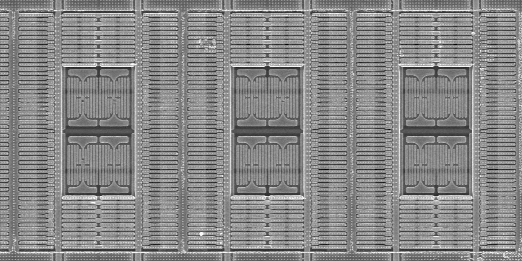 Detall de circuit integrat. Crèdit: IMB-CNM, CSIC