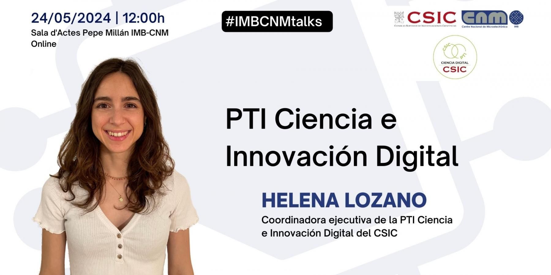 Cartel charla PTI Ciencia e Innovación Digital 24/05