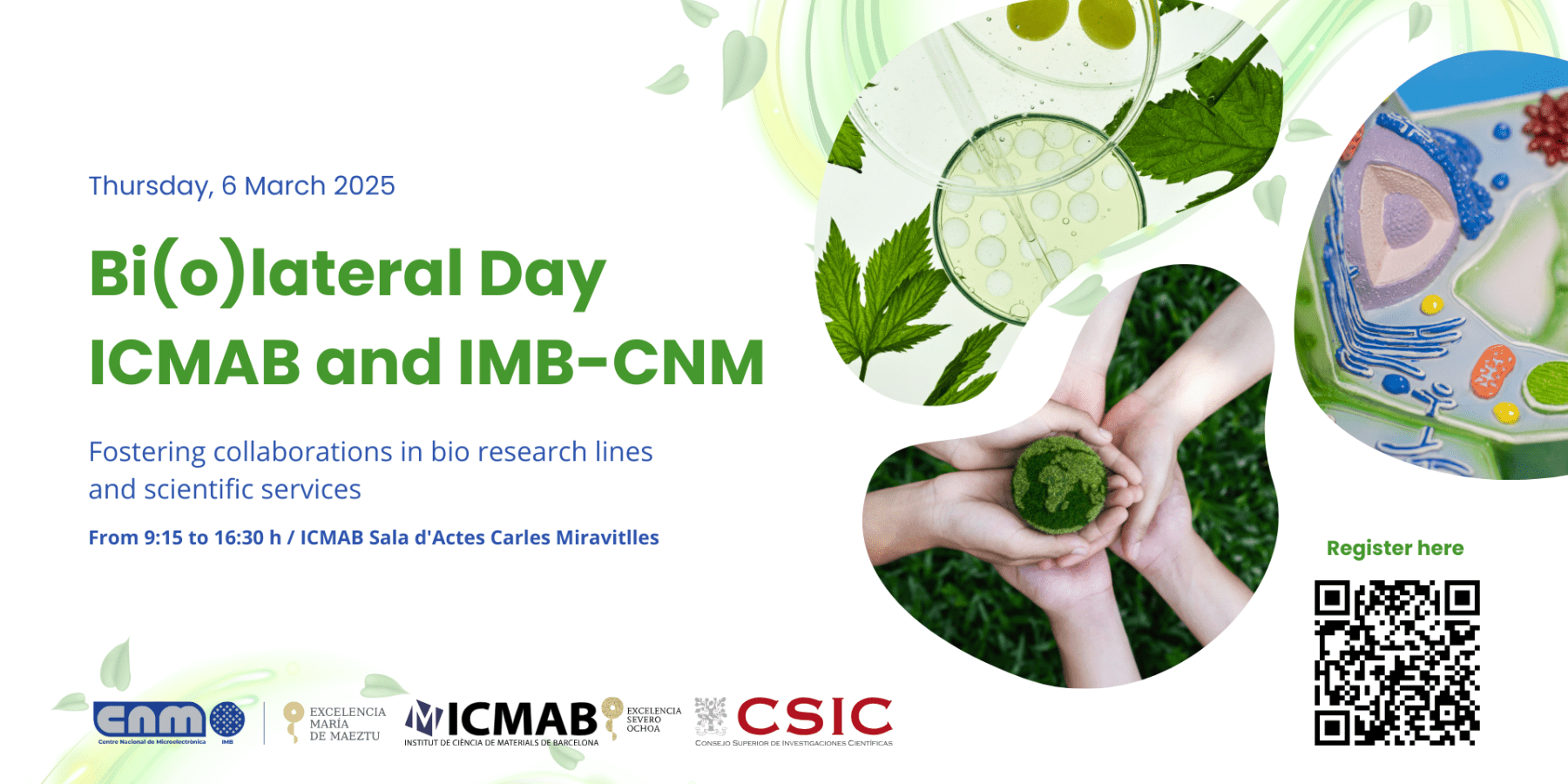 Bi(o)lateral Day ICMAB and IMB-CNM on March 6th
