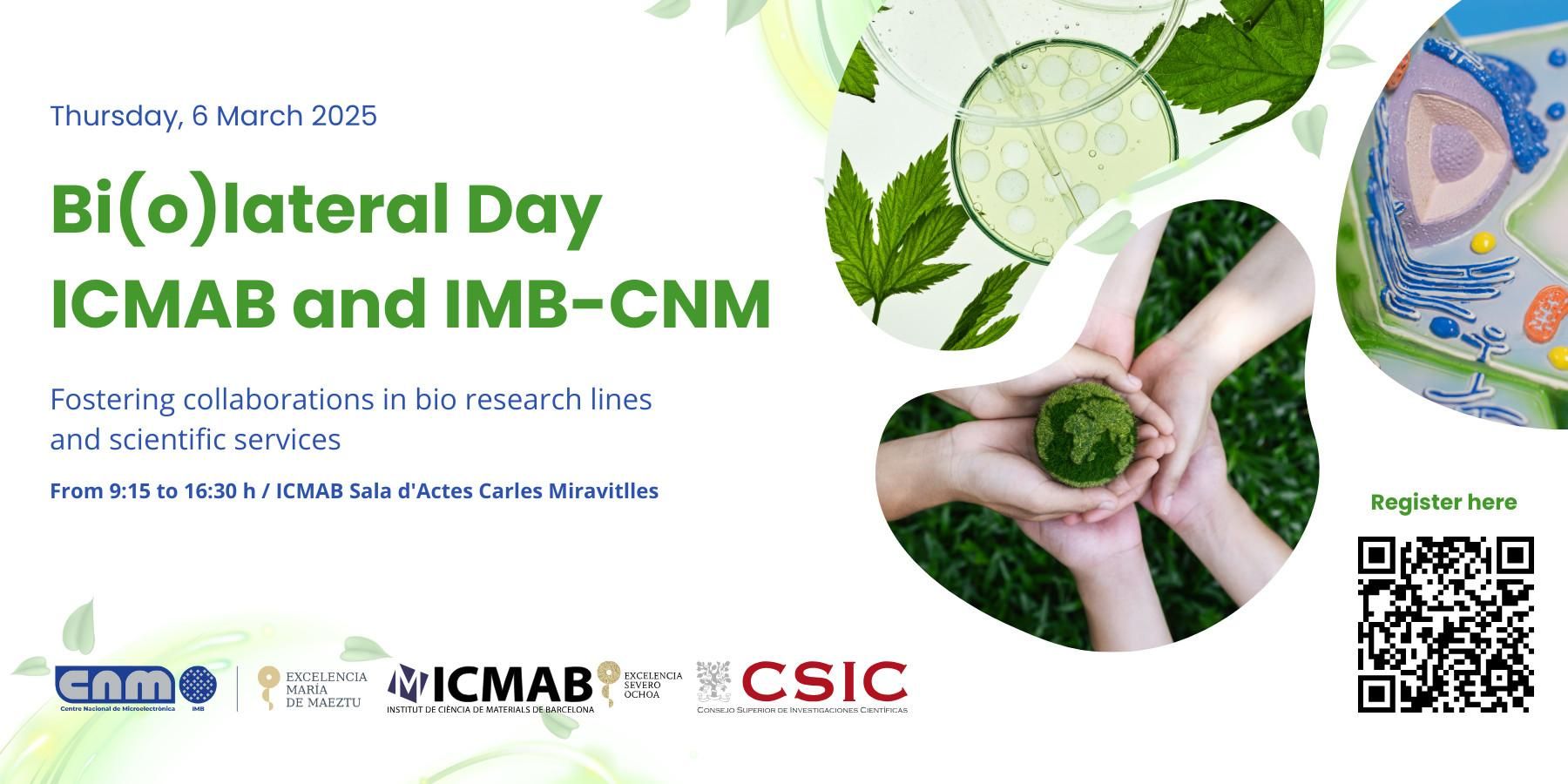 Bi(o)lateral Day ICMAB and IMB-CNM: Fostering collaborations in bio research lines and scientific services