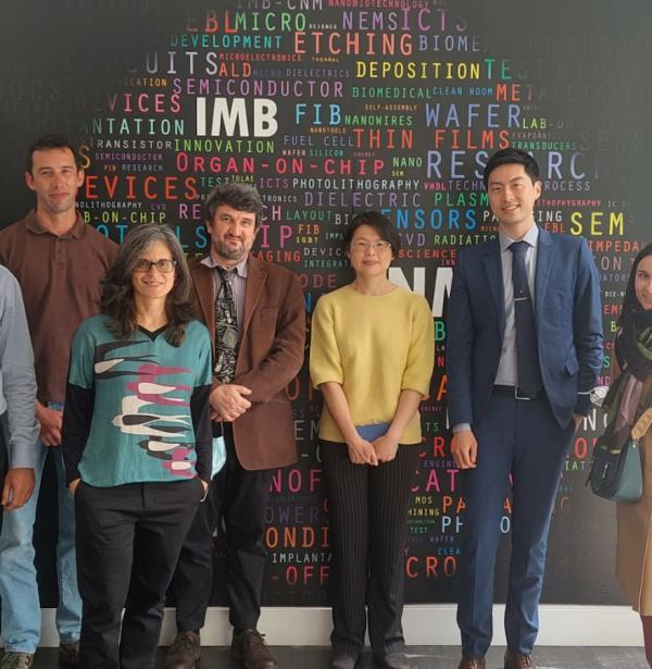 Miguel Zabala, Jofre Pallarès, Mar Álvarez and Xavier Jordà with the Taiwan representatives at the institute