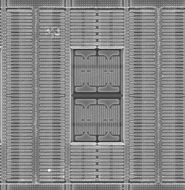 Detall de circuit integrat. Crèdit: IMB-CNM, CSIC