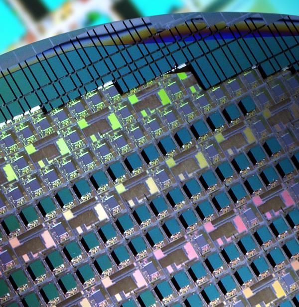 Processed wafer from Fraunhofer ISIT. APECS