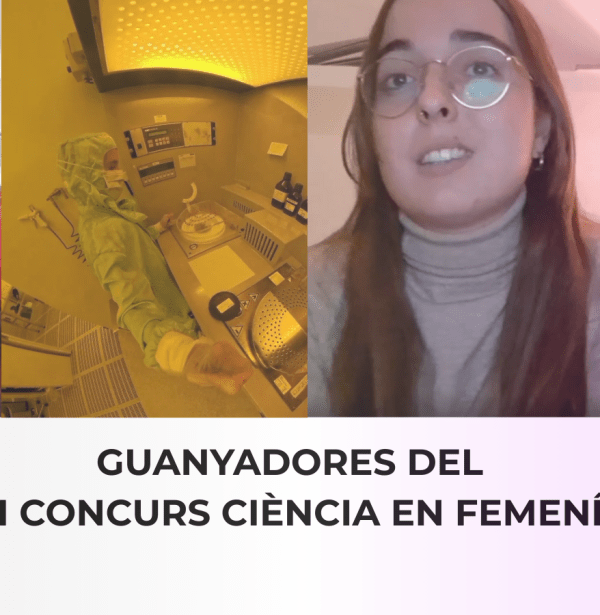 Pantallazo de los cuatro vídeos ganadores del concurso ciencia en femenino